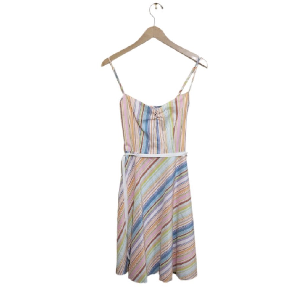 TRINA TURK Pastel Striped Fit & Flare Sundress